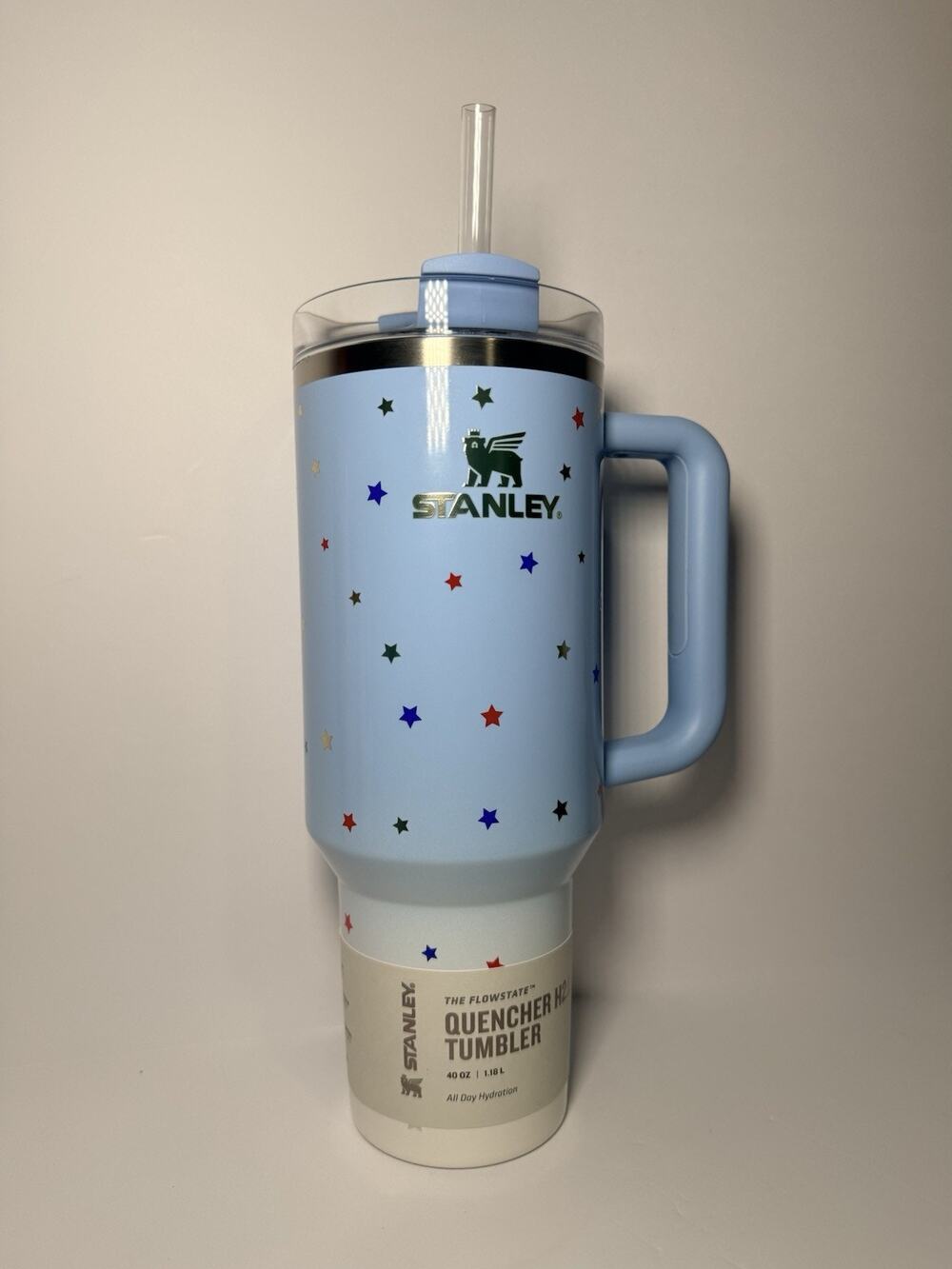 Stanley X Target OMBRE STARRY SPARKLE RED WHITE BLUE 40oz Tumbler IN HAND!
